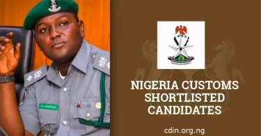Nigeria Customs Shortlisted Candidates