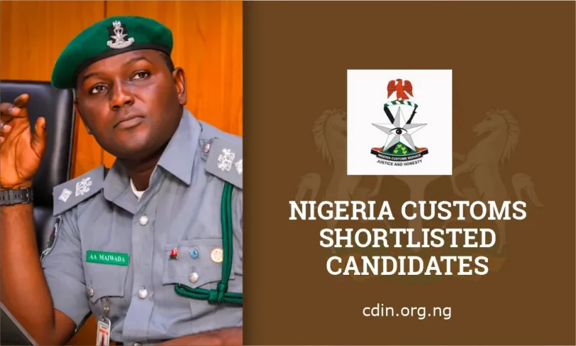 Nigeria Customs Shortlisted Candidates