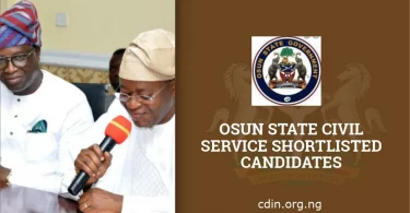 Osun State Civil Service Shortlisted Candidates
