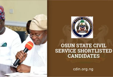 Osun State Civil Service Shortlisted Candidates