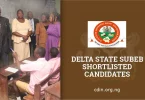 Delta State SUBEB Shortlisted Candidates